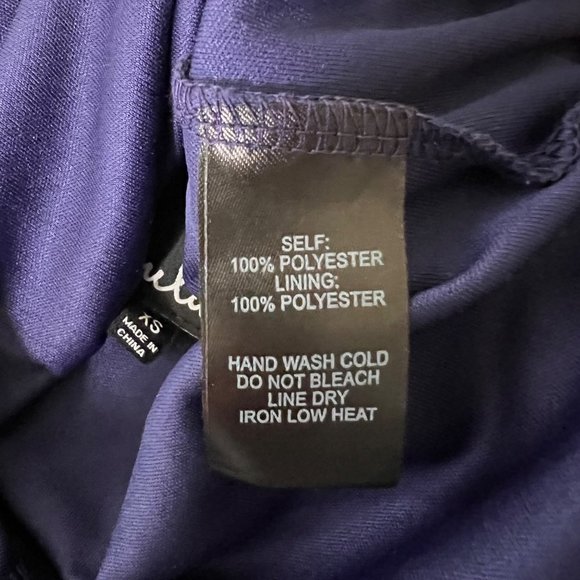 Lulu's Britannia Navy Blue Print Skater Dress XS - Picture 8 of 9